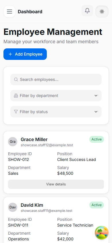swiki Employees phone interface
